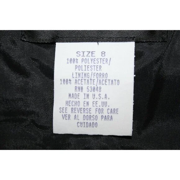 Morgan Nites Sz 8 Black Lined Tiered Ruffled 100% Poly Acetate Dress - Picture 5 of 7